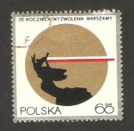 Stamps Poland -  25 anivº de la liberación de varsovia