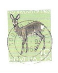 Stamps Switzerland -  ciervo