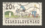 Stamps : Europe : Czechoslovakia :  bicicletas modelo año 1978