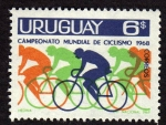 Stamps Uruguay -  Campeonato mundial de ciclismo