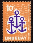 Stamps Uruguay -  Viaje del yate Alferez Campora