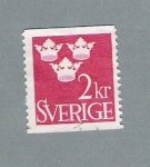 Stamps Sweden -  Tres coronas