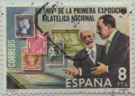 Stamps Spain -  50 aniversario de la primera exp.flilatelica nacional-1980