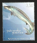 Stamps Croatia -  fauna, acipenser naccacii, esturión