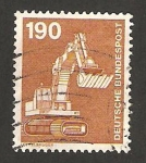 Stamps Germany -  972 - pala excavadora