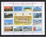 Stamps Spain -  Edifil  3188  Exposición Universal Sevilla EXPO¨92   Minipliego de 12 sellos, se completa con una vi