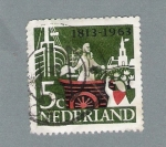 Sellos de Europa - Holanda -  Llegada a puerto