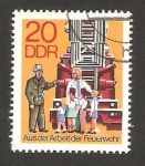 Stamps Germany -  niños visitando el cuerpo de bomberos