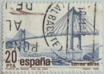 Stamps Spain -  Correo aereo-Puente de Rande sobre la - Ría  de Vigo(Pontevedra)1981