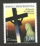 Sellos de Europa - Bosnia Herzegovina -  virgen y cruz de medugorje