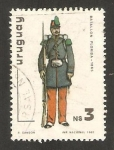 Sellos de America - Uruguay -  uniforme militar, batallón florida 1865