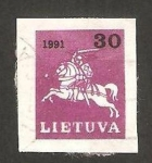 Stamps Lithuania -  guerrero a caballo