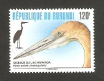 Stamps Africa - Burundi -  fauna, ardea goliath, garza goliat