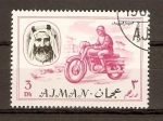 Stamps United Arab Emirates -  MOTOCICLETA