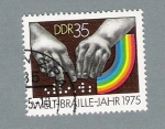 Sellos del Mundo : Europa : Alemania : Welt Braille Jahr 1975