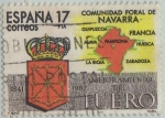Sellos de Europa - Espa�a -  Estatutos de autonomia-comunidad foral de Navarra-1984