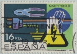 Stamps Spain -  prvención de aacidentes laborales-de la electricidad-1984