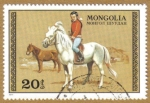 Sellos de Asia - Mongolia -  Caballos