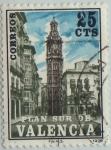 Sellos de Europa - Espaa -  sello recargo-9-VALENCIA(Plan sur)-Torre de Sta.Catalina-1978