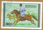 Sellos del Mundo : Asia : Mongolia : Caballos