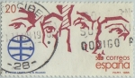 Stamps Spain -  V centenario del descubrimiento de America-Magallanes y el Cano-1988