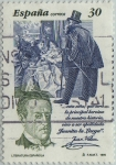 Stamps Spain -  literatura española-Personajes de ficcion-Juan Valera-1995