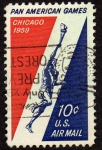 Stamps United States -  Pam american games