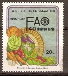 Sellos de America - El Salvador -  ANIVERSARIO  DE  LA  FAO