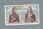 Stamps France -  Preparation du code civil 1800-1804