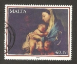 Sellos de Europa - Malta -  navidad 2008, la virgen y el niño