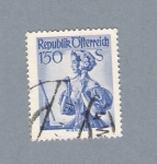 Stamps : Europe : Austria :  Trajes regionales Viena
