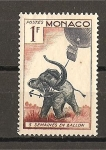 Stamps Monaco -  Cinco semanas en globo.