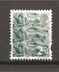 Stamps United Kingdom -  Regionales./marco blanco.