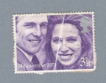 Stamps United Kingdom -  Princesa Anna y Mark Phillips