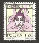 Stamps Poland -  signo del zodiaco, escorpión