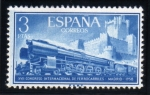 Stamps Spain -  1958 27º Congreso Ferrocarriles Edifil 1237