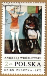 Stamps Poland -  Pintura Dzien Znaczka 1970