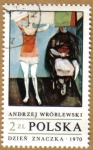 Stamps : Europe : Poland :  Pintura Dzien Znaczka 1970