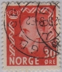 Stamps : Europe : Norway :  Haakon VII-1950-1952