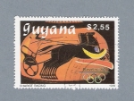 Stamps : America : Guyana :  Chariot Racing