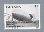 Stamps : America : Guyana :  150 th Anniversary of the Birth of Graf Zeppelin
