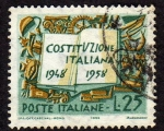 Sellos del Mundo : Europe : Italy : 10 años Constitucion italiana