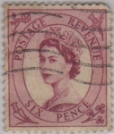 Stamps United Kingdom -  Isabel II-1952-1954