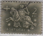 Sellos de Europa - Portugal -  Rey Don Dionisio-1953-1956
