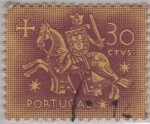 Sellos de Europa - Portugal -  Rey Don Dionisio-1953-1956
