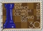 Stamps Switzerland -  XVIII torneo olimpico Lugano-1968