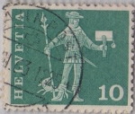 Stamps : Europe : Switzerland :  mensajero de Schwyz-(s.XV)-1960-1963