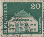 Stamps Switzerland -  Edificios-casas de Samedam