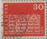 Stamps Switzerland -  Edificios-Casas de Gais-