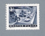 Stamps Hungary -  Cadena de trabajadores
